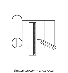 construction plan isolated icon