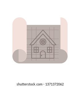 construction plan isolated icon