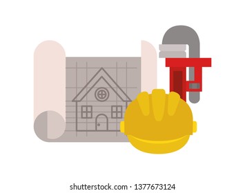 construction plan isolated icon