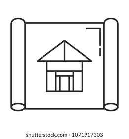 construction plane with house