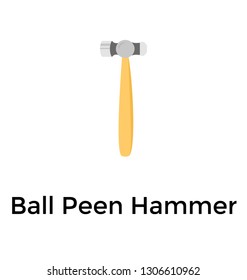 Construction and plumbing tool, hammer flat icon 