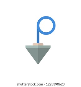 construction plummet flat vector icon