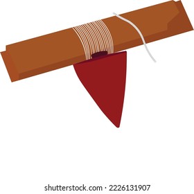 Construction plummet hanging on rope vector image