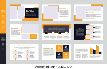 Construction powerpoint slide presentation layout