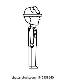 Construction professional avatar character vector illustration design