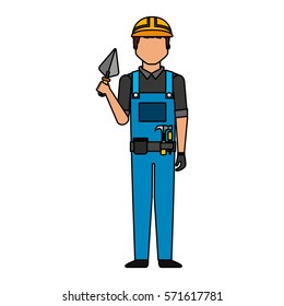 Construction professional avatar character vector illustration design