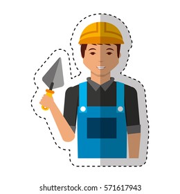 Construction professional avatar character vector illustration design