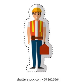 Construction professional avatar character vector illustration design