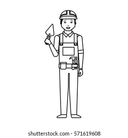 Construction professional avatar character vector illustration design
