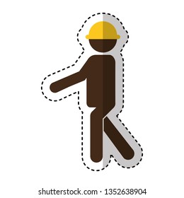 Construction professional avatar silhouette
