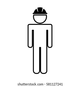 Construction professional avatar silhouette