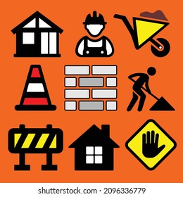 construction project symbol vector illustration