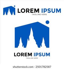 construction and property business logo on a mountain