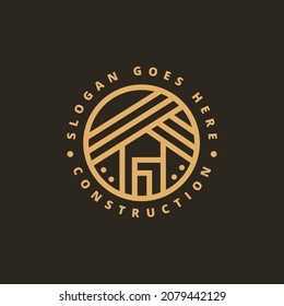 Construction, property, house, home vector logo design.