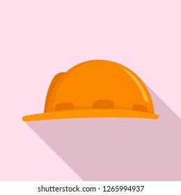 Construction protect helmet icon. Flat illustration of construction protect helmet vector icon for web design