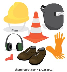 Construction protective gear vector