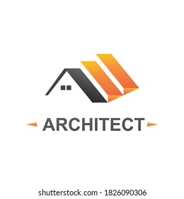 Logotipo de construcción, inmobiliario y arquitecto