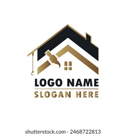 Construction real estate builder logo vector design