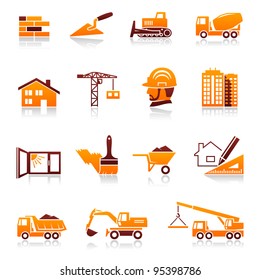 Construction and real estate icon set