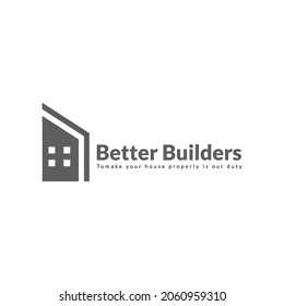 Construction real estate illustration symbol logo design template