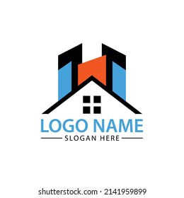 Ilustración Del Vector De Logotipo De Construcción Y Bienes Raíces
