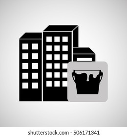 construction reapir building painting icon design vector illustration eps 10