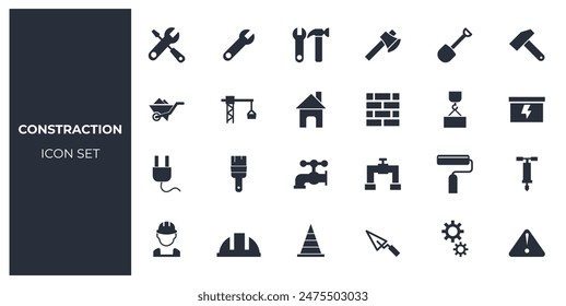 Icono relacionado con la construcción. Herramientas de construcción.