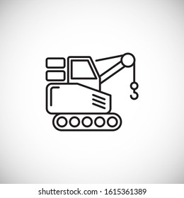 Construction related outline icon on background for graphic and web design. Creative illustration concept symbol for web or mobile app.