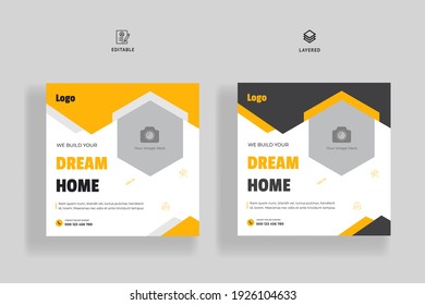 Construction and renovation business banner template.