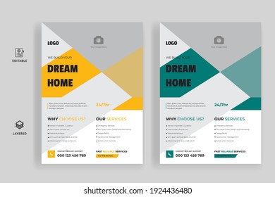 Construction and renovation business flyer template