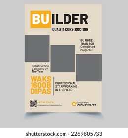 construction and renovation flyer design template