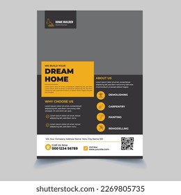 construction and renovation flyer design template