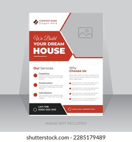 Construction and renovation flyer design template 