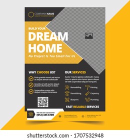 Construction Renovation Flyer Template Design