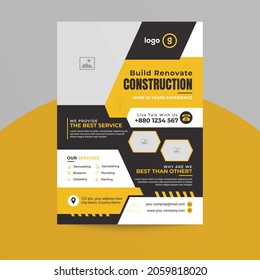 Diseño de plantillas de volante de renovación de la construcción