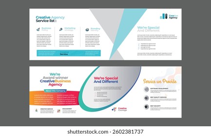 Construction and renovation square trifold brochure design template, Real estate brochure or building construction square trifold. Construction Trifold Brochure Architect Brochure Layout Template