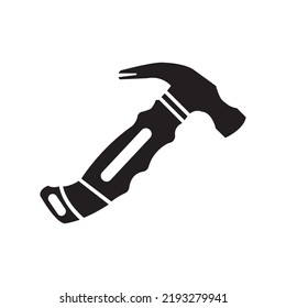Construction repair hammer tool icon | Black Vector illustration |