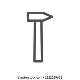 Esquema del icono de construcción y reparación y vector lineal.
