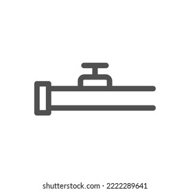 Esquema del icono de construcción y reparación y vector lineal.
