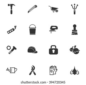 Construction and repair icons set and symbols for web user interface