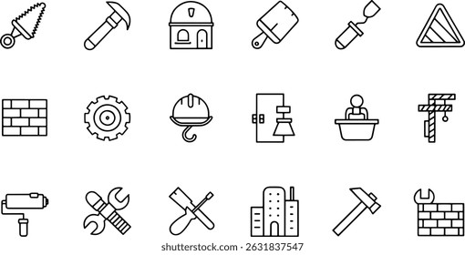 construction and repair outline vector icon collec.eps
