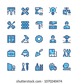 Construction, repair tools line icons set. Modern graphic design concepts, simple symbols, pictograms collection. Minimal thin line design. Premium quality. Pixel perfect. Vector outline icons