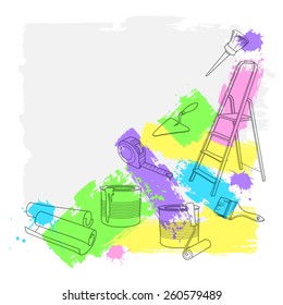 Construction and repair tools. Vector illustration