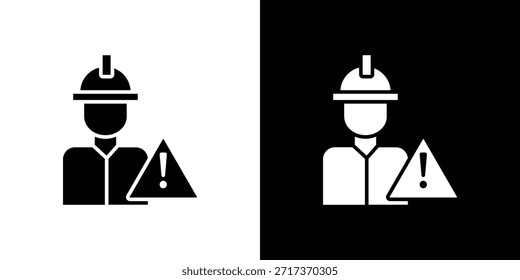 Construction risk icon symbol for Apps and Branding.