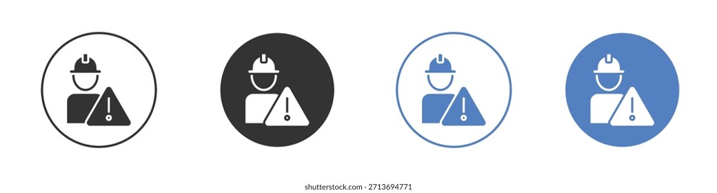 Construction risk icon Thin line design. Vector Graphic. EPS 10
