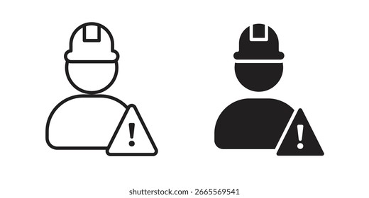 Icono de riesgo de construcción. Ilustración vectorial. Ilustración vectorial aislada. Ilustración EPS.