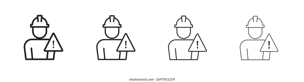 Ilustração do vetor do ícone de risco de construção. Vetor editável EPS 10.