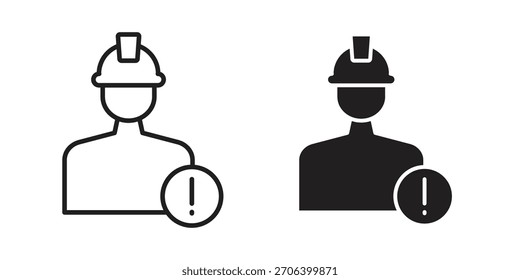 Construction risk icon vector illustration. Flat design. Graphic design vector symbols.