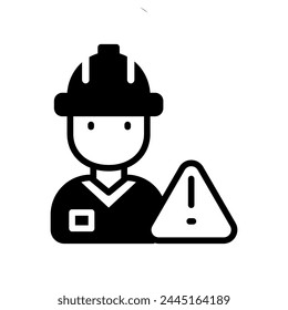 Construction Risk icon in vector. Logotype
