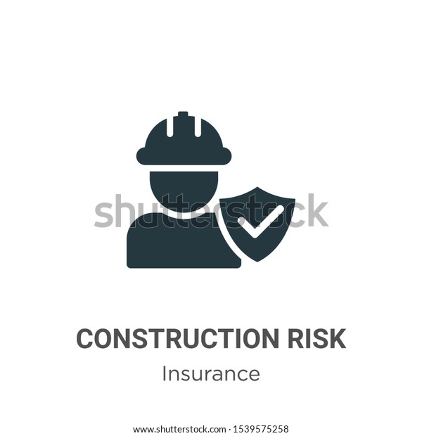 Construction Risk Vector Icon On White Stock Vector (Royalty Free ...
